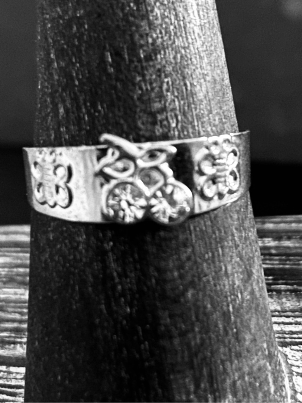 Cherries Silver Crystal Toe Ring adjustable NEW